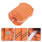 DURAFORCE 1/2"×220' 48 Strands Polyester Braided Arborist Rope For Tree Work Orange &Black