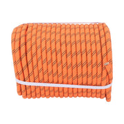 DURAFORCE 1/2"×220' 48 Strands Polyester Braided Arborist Rope For Tree Work Orange &Black