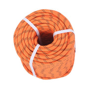 DURAFORCE 1/2"×220' 48 Strands Polyester Braided Arborist Rope For Tree Work Orange &Black