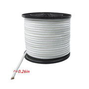DURAFORCE 3/8 Inch Nylon Rope 250 Foot Spool 100% Nylon Solid Braid Rope Dyeable White