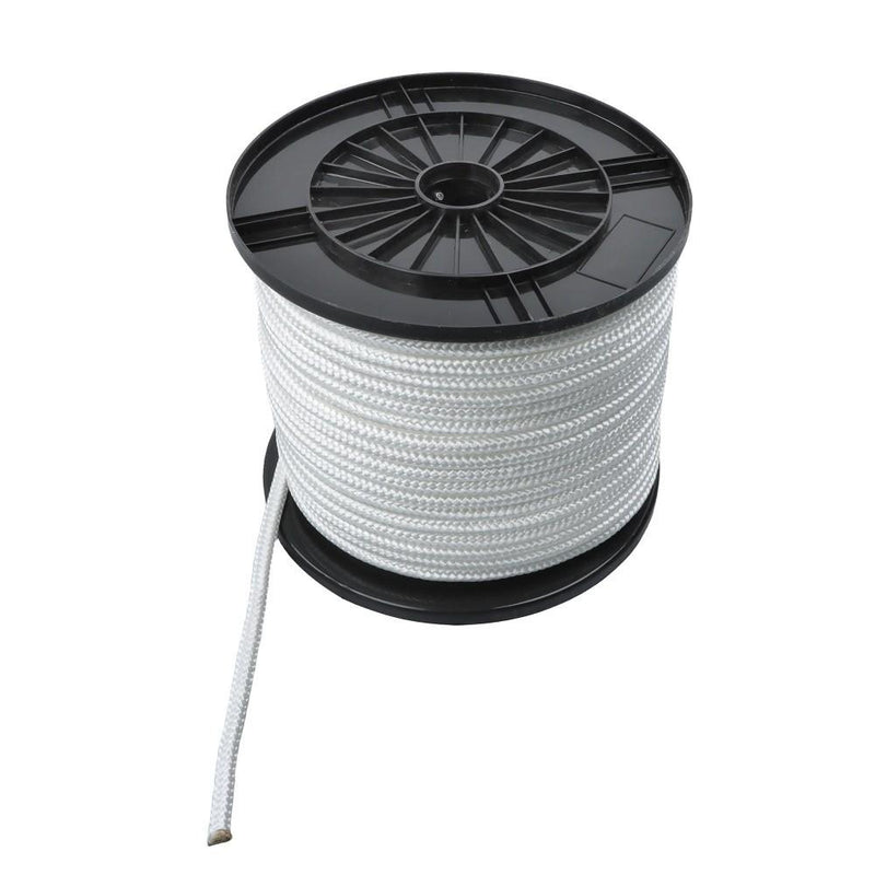 DURAFORCE 3/8 Inch Nylon Rope 250 Foot Spool 100% Nylon Solid Braid Rope Dyeable White