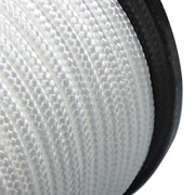 DURAFORCE 3/8 Inch Nylon Rope 250 Foot Spool 100% Nylon Solid Braid Rope Dyeable White