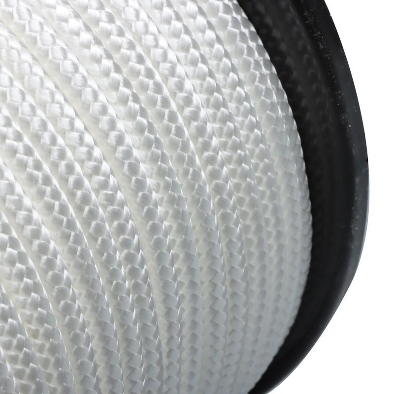 DURAFORCE 3/8 Inch Nylon Rope 250 Foot Spool 100% Nylon Solid Braid Rope Dyeable White
