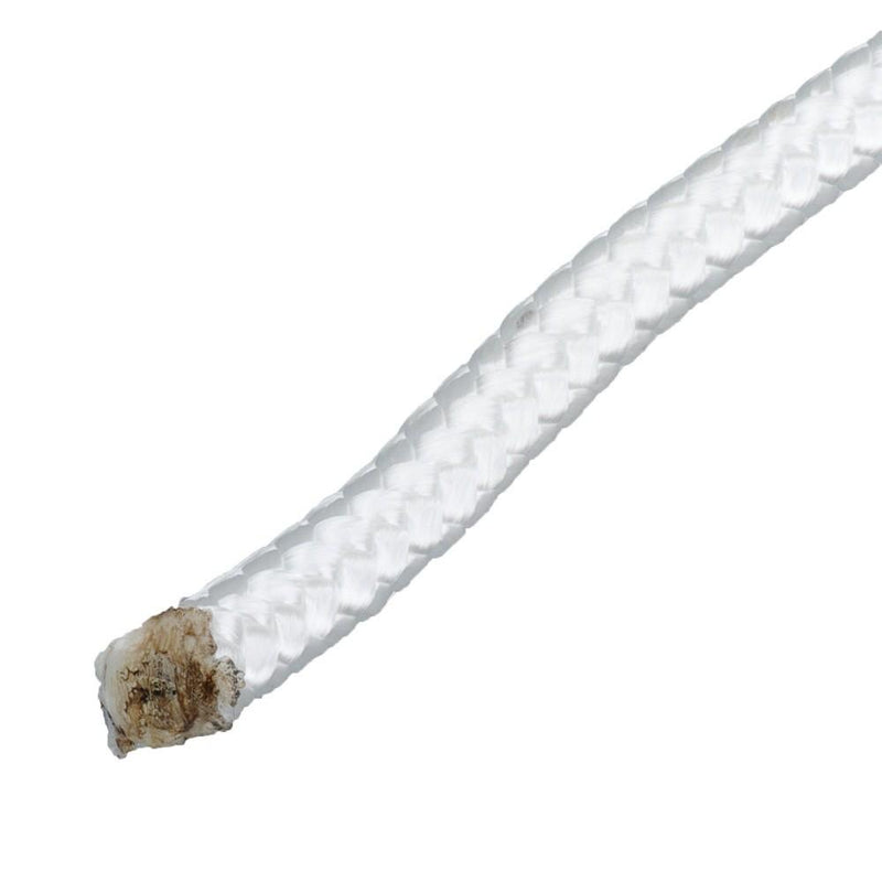 DURAFORCE 3/8 Inch Nylon Rope 250 Foot Spool 100% Nylon Solid Braid Rope Dyeable White