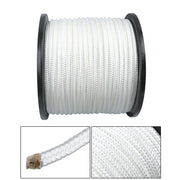 DURAFORCE 3/8 Inch Nylon Rope 250 Foot Spool 100% Nylon Solid Braid Rope Dyeable White