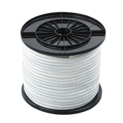 DURAFORCE 3/8 Inch Nylon Rope 250 Foot Spool 100% Nylon Solid Braid Rope Dyeable White