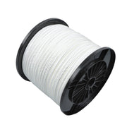 DURAFORCE 3/8 Inch Nylon Rope 250 Foot Spool 100% Nylon Solid Braid Rope Dyeable White