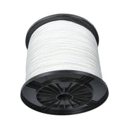 DURAFORCE 3/8 Inch Nylon Rope 250 Foot Spool 100% Nylon Solid Braid Rope Dyeable White
