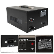 DURAFORCE 3000W Converter Voltage Transformer Step Up/Down 110-120V to 220-240V New