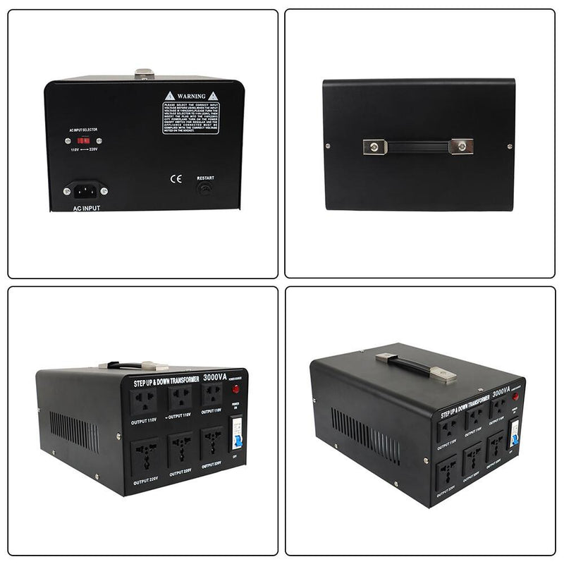 DURAFORCE 3000W Converter Voltage Transformer Step Up/Down 110-120V to 220-240V New