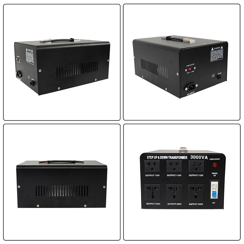 DURAFORCE 3000W Converter Voltage Transformer Step Up/Down 110-120V to 220-240V New