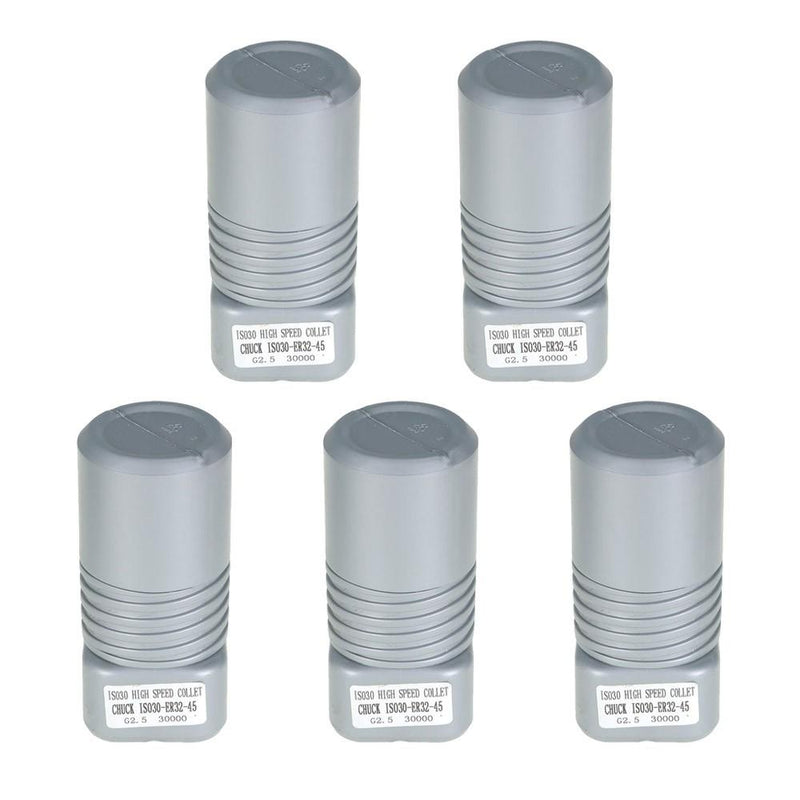 DURAFORCE 5 pcs ISO30 ER32-45L Balance Collet Chuck G2.5 30000RPM Lathe Tool Holder