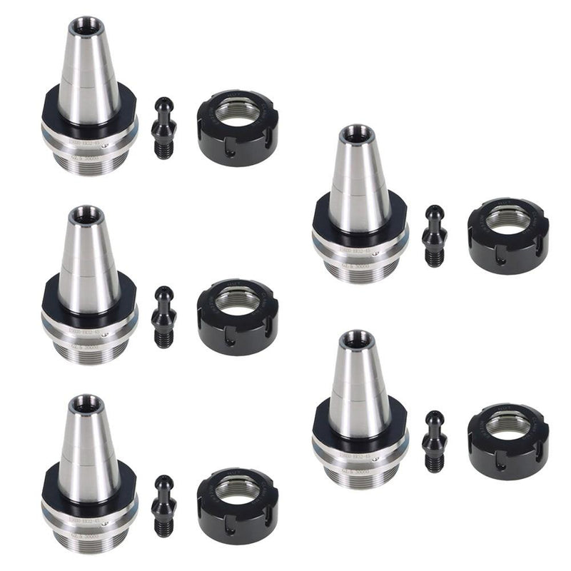 DURAFORCE 5 pcs ISO30 ER32-45L Balance Collet Chuck G2.5 30000RPM Lathe Tool Holder