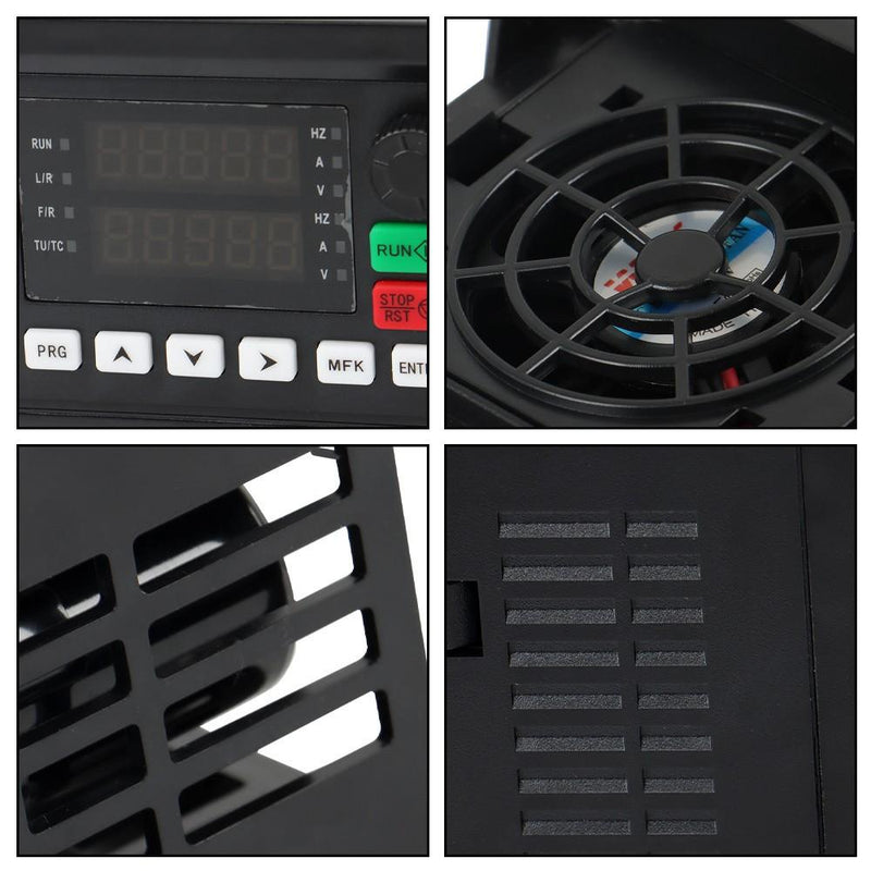 DURAFORCE Variable Frequency Drive VFD 1 to 3 Phase 1.5kW 2HP 220V Input AC 7A