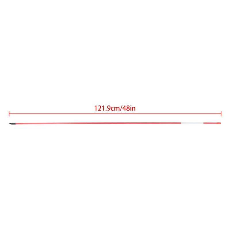 DURAFORCE Reflective Markers 48In Red Driveway Markers 100Pcs Snow Stakes 5/16 Diameter