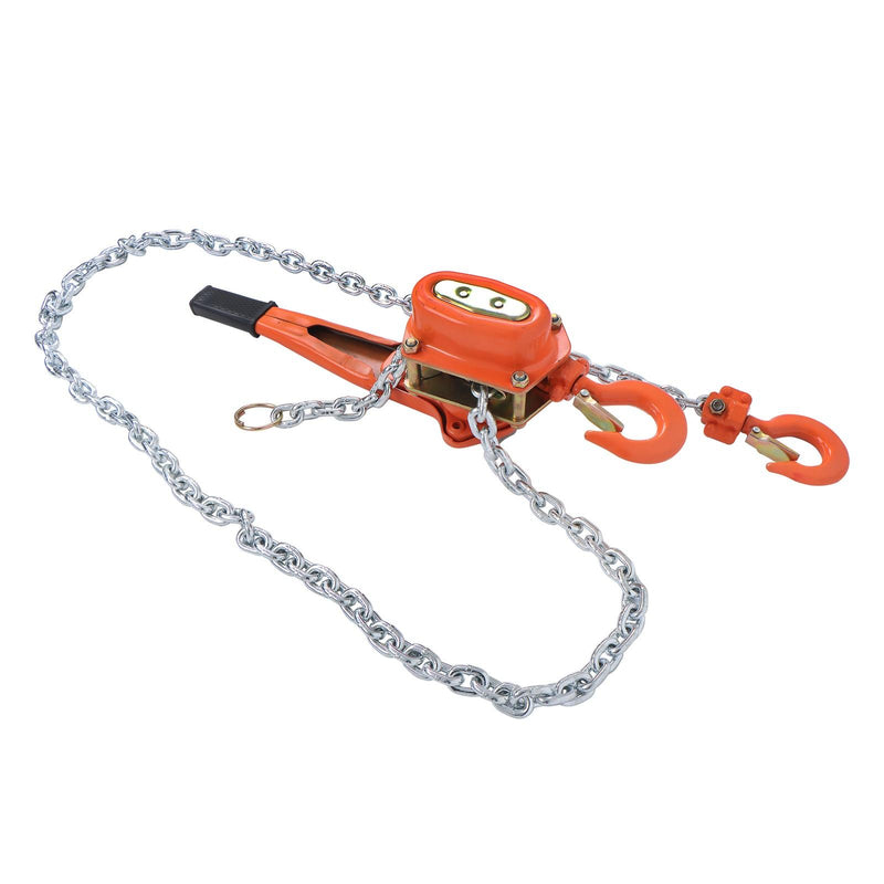 DURAFORCE 1-1/2 Ton 3300lbs Industrial Manual Hoist 10 FT Come Along & 360° Rotation Hook