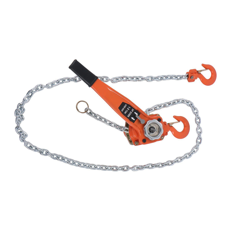 DURAFORCE 1-1/2 Ton 3300lbs Industrial Manual Hoist 10 FT Come Along & 360° Rotation Hook