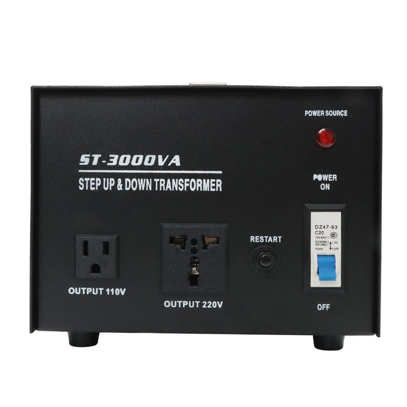 DURAFORCE 3000 Watt Step Up/Down Voltage Converter Transformer 110V To 220V/220V To 110V