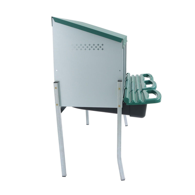 DURAFORCE Green For Chicken Nest Box Chicken Nesting Box With Metal Legs Roll Away 3 Hole
