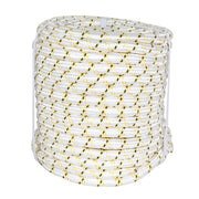 DURAFORCE 3/4" × 150' Arborist Tree Rope 24 Strand Braided Rope (White,Yellow,Black) 44KN