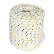 DURAFORCE 3/4" × 150' Arborist Tree Rope 24 Strand Braided Rope (White,Yellow,Black) 44KN
