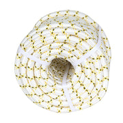 DURAFORCE 3/4" × 150' Arborist Tree Rope 24 Strand Braided Rope (White,Yellow,Black) 44KN