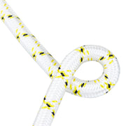 DURAFORCE 3/4" × 150' Arborist Tree Rope 24 Strand Braided Rope (White,Yellow,Black) 44KN