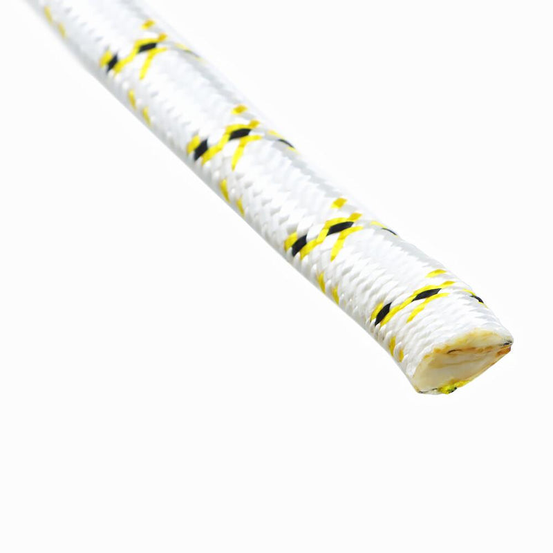 DURAFORCE 3/4" × 150' Arborist Tree Rope 24 Strand Braided Rope (White,Yellow,Black) 44KN