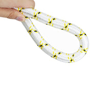 DURAFORCE 3/4" × 150' Arborist Tree Rope 24 Strand Braided Rope (White,Yellow,Black) 44KN