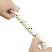 DURAFORCE 3/4" × 150' Arborist Tree Rope 24 Strand Braided Rope (White,Yellow,Black) 44KN