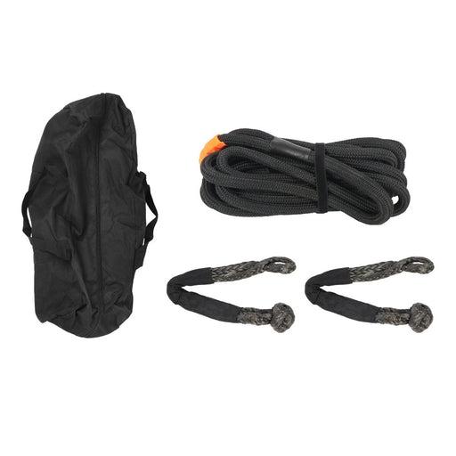 DURAFORCE 1"×30‘ Kinetic Recovery Tow Rope (34000lbs) Heavy Duty Energy Rope W/ 2 Shackles