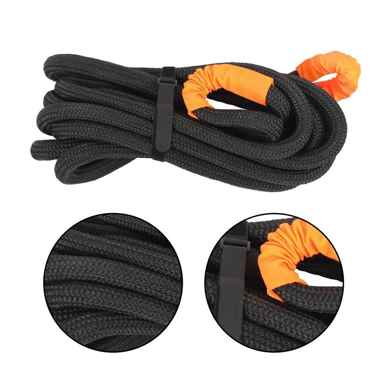 DURAFORCE 1"×30‘ Kinetic Recovery Tow Rope (34000lbs) Heavy Duty Energy Rope W/ 2 Shackles