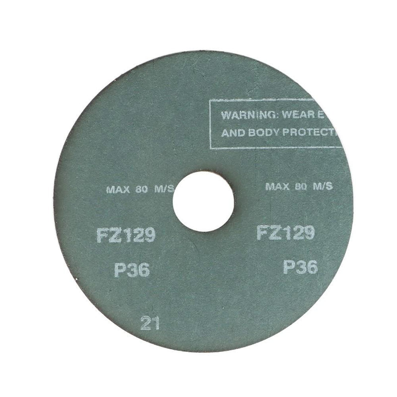 DURAFORCE 100 Pcs Blue 4.5" × 7/8" Zirconia Resin Fiber Grinding & Sanding Disc 36 Grit
