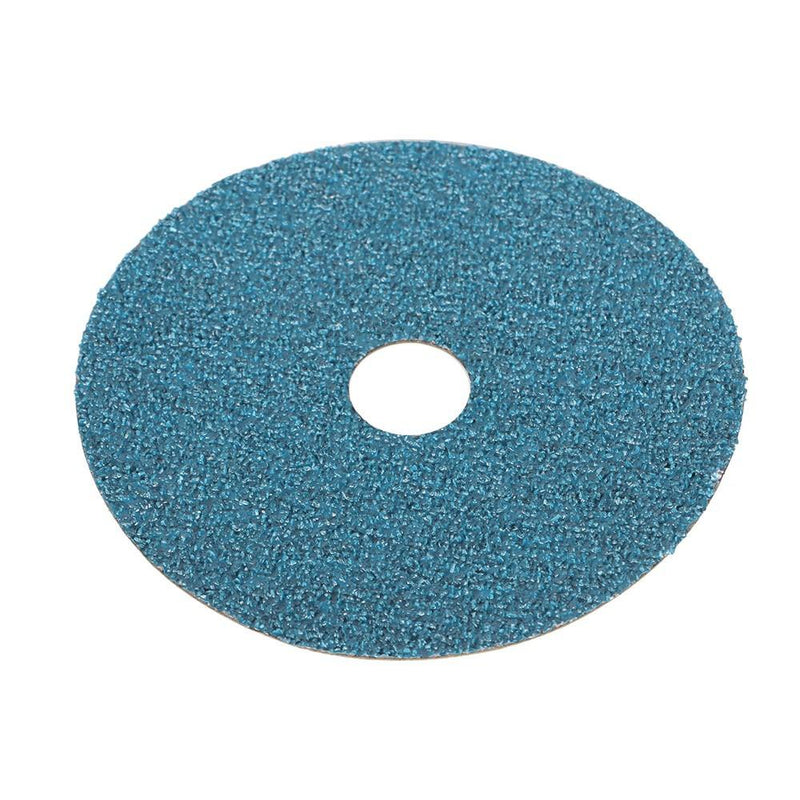 DURAFORCE 100 Pcs Blue 4.5" × 7/8" Zirconia Resin Fiber Grinding & Sanding Disc 36 Grit