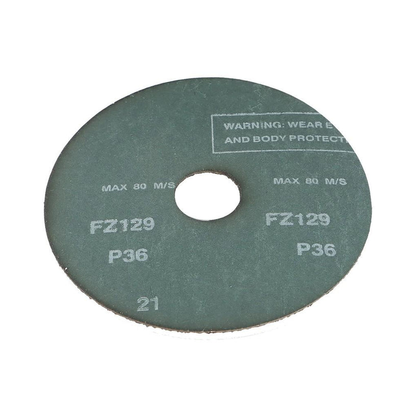 DURAFORCE 100 Pcs Blue 4.5" × 7/8" Zirconia Resin Fiber Grinding & Sanding Disc 36 Grit