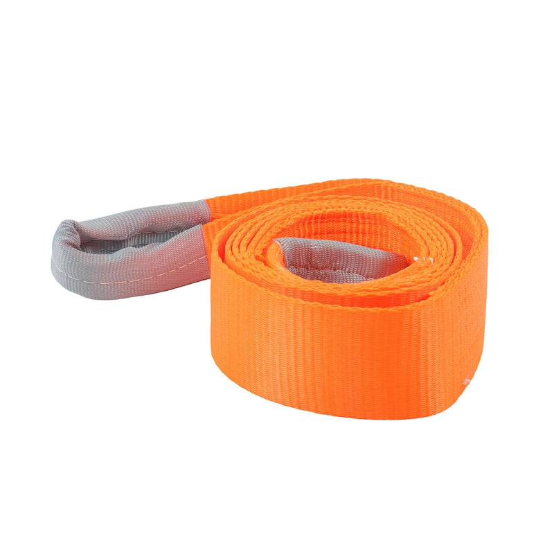 DURAFORCE 2 Pack 25000 Pound Capacity 3" x 10 Ft Polyester Lifting Sling Straps - Orange