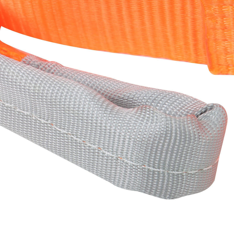 DURAFORCE 2 Pack 25000 Pound Capacity 3" x 10 Ft Polyester Lifting Sling Straps - Orange