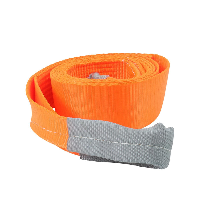 DURAFORCE 2 Pack 25000 Pound Capacity 3" x 10 Ft Polyester Lifting Sling Straps - Orange
