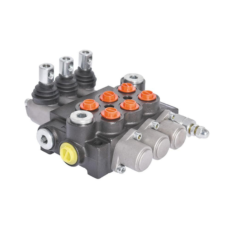DURAFORCE Hydraulic Control 3 Spool Valve Double Acting 13 GPM 3600 PSI SAE Ports