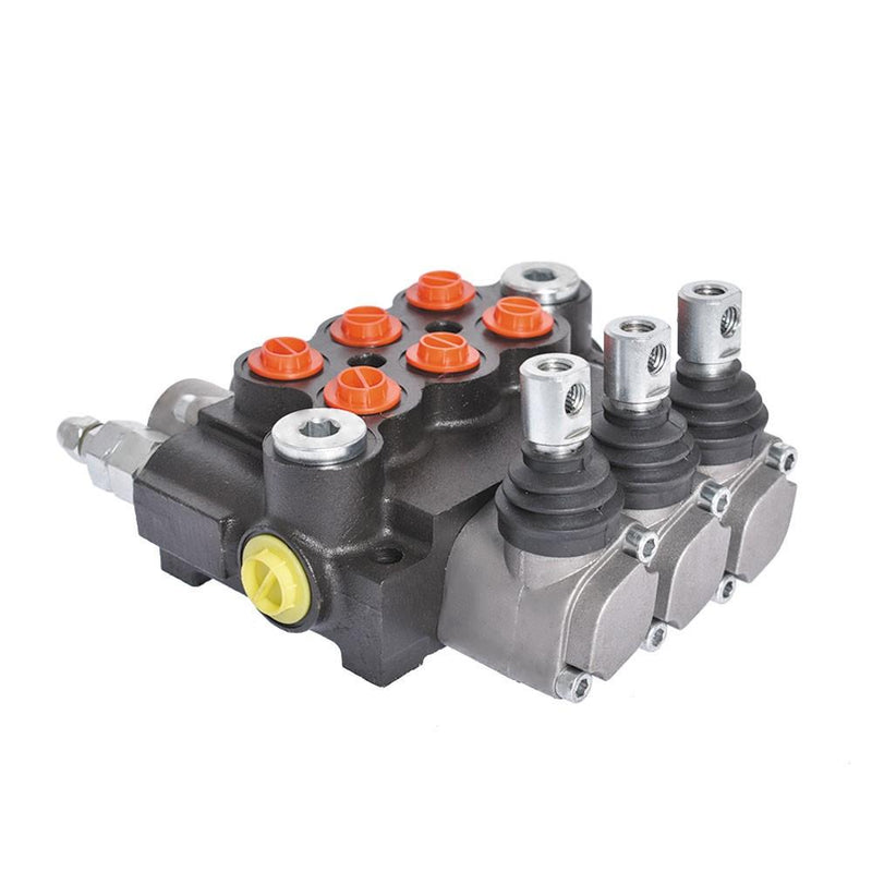 DURAFORCE Hydraulic Control 3 Spool Valve Double Acting 13 GPM 3600 PSI SAE Ports