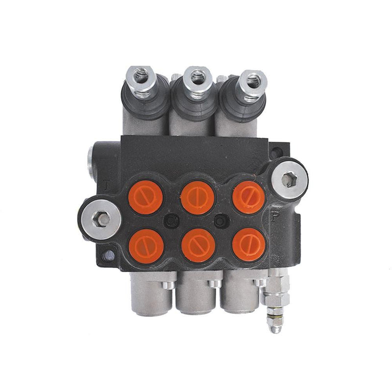 DURAFORCE Hydraulic Control 3 Spool Valve Double Acting 13 GPM 3600 PSI SAE Ports