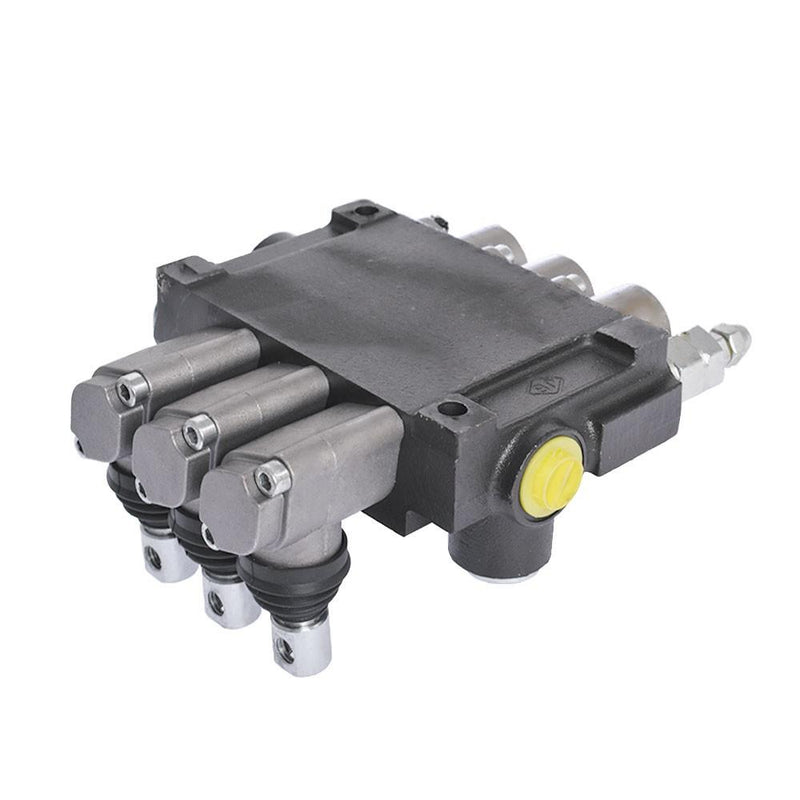 DURAFORCE Hydraulic Control 3 Spool Valve Double Acting 13 GPM 3600 PSI SAE Ports