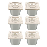 DURAFORCE 6 Pack Stainless Steam Hotel Pans 1/6 Size 6 Inch Deep With Lids