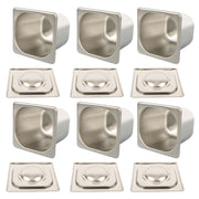DURAFORCE 6 Pack Stainless Steam Hotel Pans 1/6 Size 6 Inch Deep With Lids
