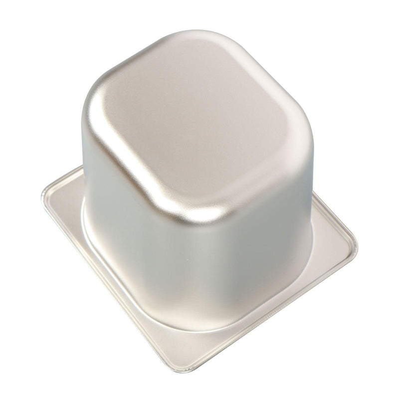 DURAFORCE 6 Pack Stainless Steam Hotel Pans 1/6 Size 6 Inch Deep With Lids