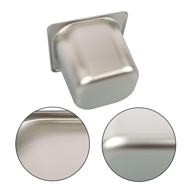 DURAFORCE 6 Pack Stainless Steam Hotel Pans 1/6 Size 6 Inch Deep With Lids