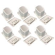 DURAFORCE 6 Pack Stainless Steam Hotel Pans 1/6 Size 6 Inch Deep With Lids