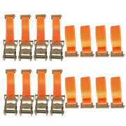 DURAFORCE 8 Pack E-Track Ratchet Straps 2 "x 20' 4000 lb Orange Heavy Duty Tie Downs USA