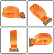 DURAFORCE 8 Pack E-Track Ratchet Straps 2 "x 20' 4000 lb Orange Heavy Duty Tie Downs USA