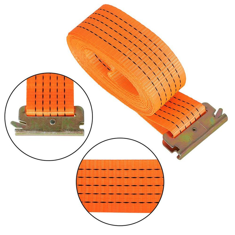 DURAFORCE 8 Pack E-Track Ratchet Straps 2 "x 20' 4000 lb Orange Heavy Duty Tie Downs USA